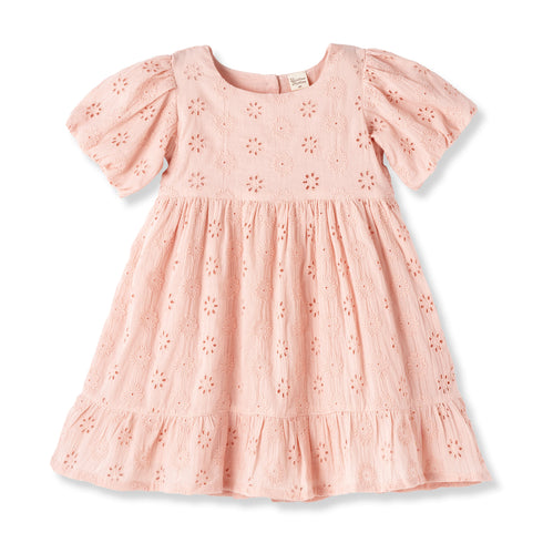 pink-cotton-eyelet-dress-with-puff-sleeves Tesa Babe - Sophia's StyleBaby Girl Clothes-1